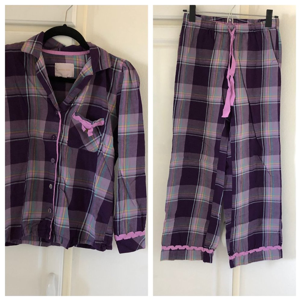 ‼️SOLD‼️ Victoria's Secret Purple Plaid Pajama Set